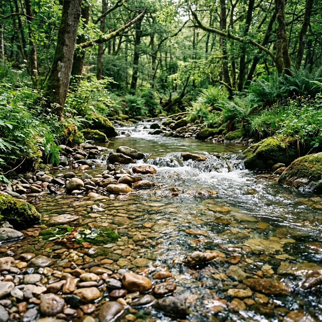 Natural water stream